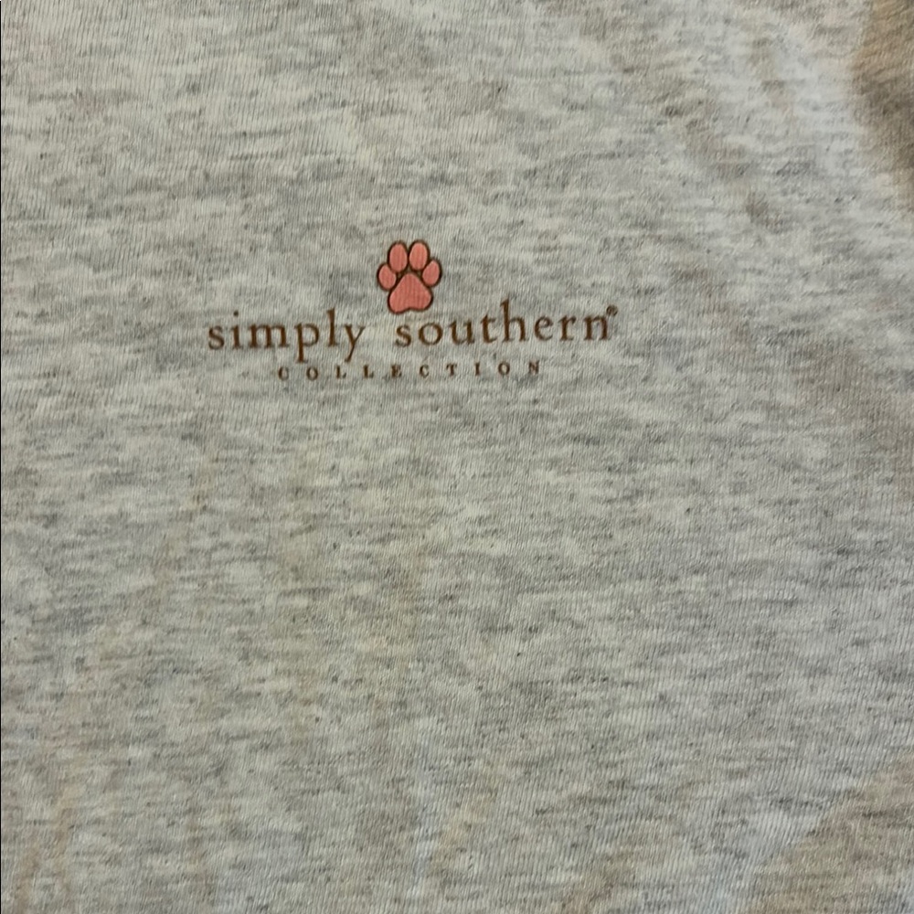 Simply Southern light grey-white long sleeve shirt